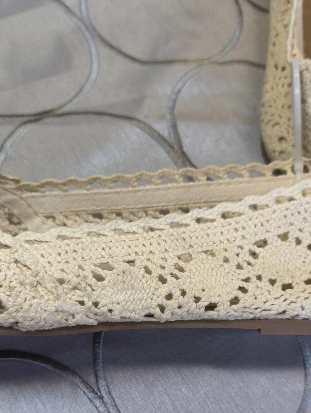American Eagle Outfitters Crochet Ballet Flats - Cream AB